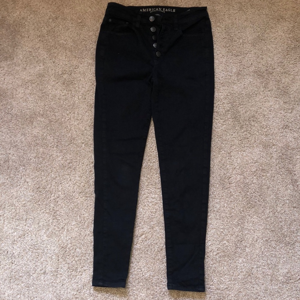 AE black super hi-rise jegging size 2 SHORT